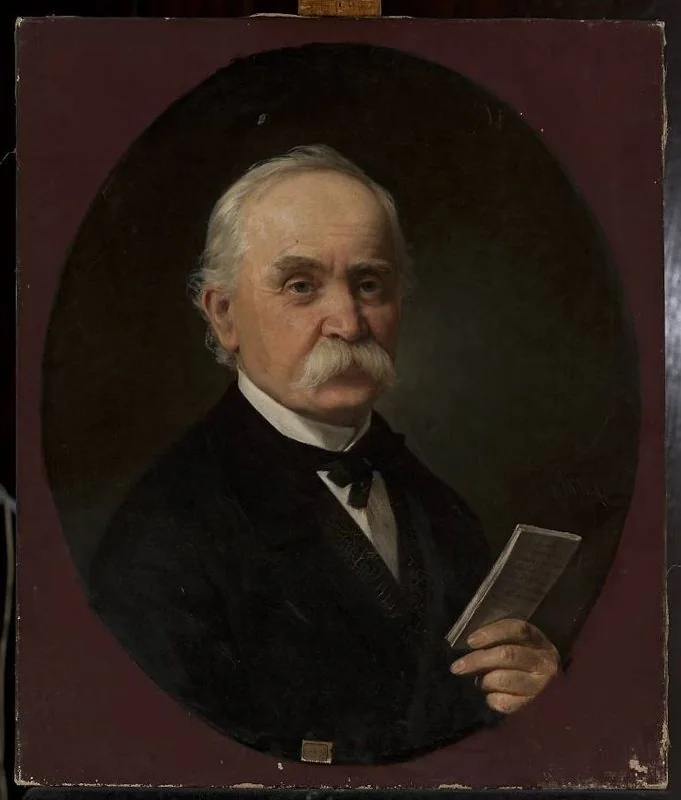 Portrait of Alfred Schouppé, painter, detail