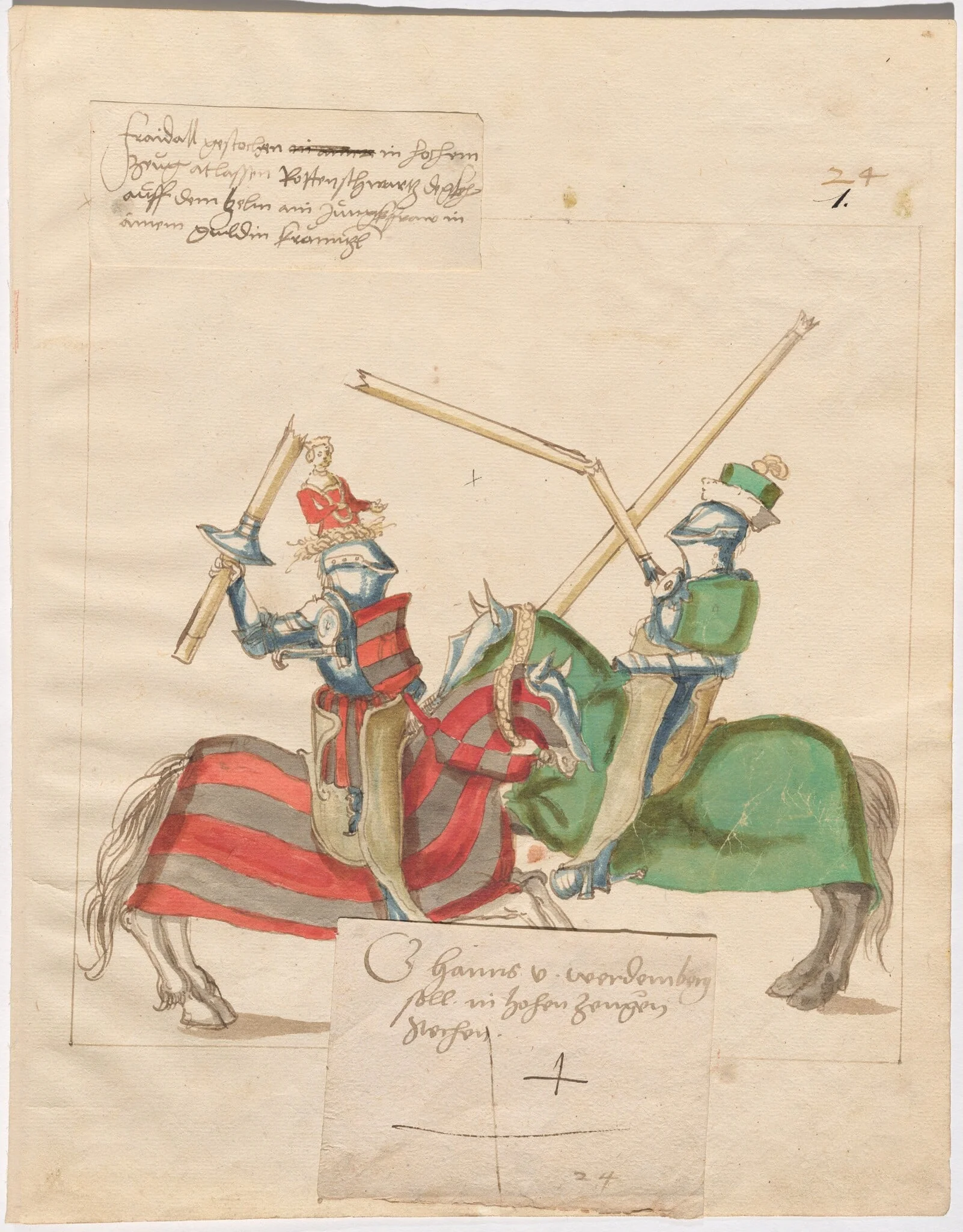 German Joust of Peace in High Saddles, detail