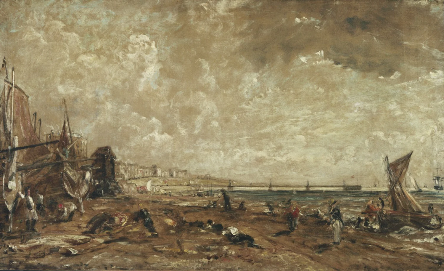 Sketch for The Marine Parade and Chain Pier, Brighton, detail