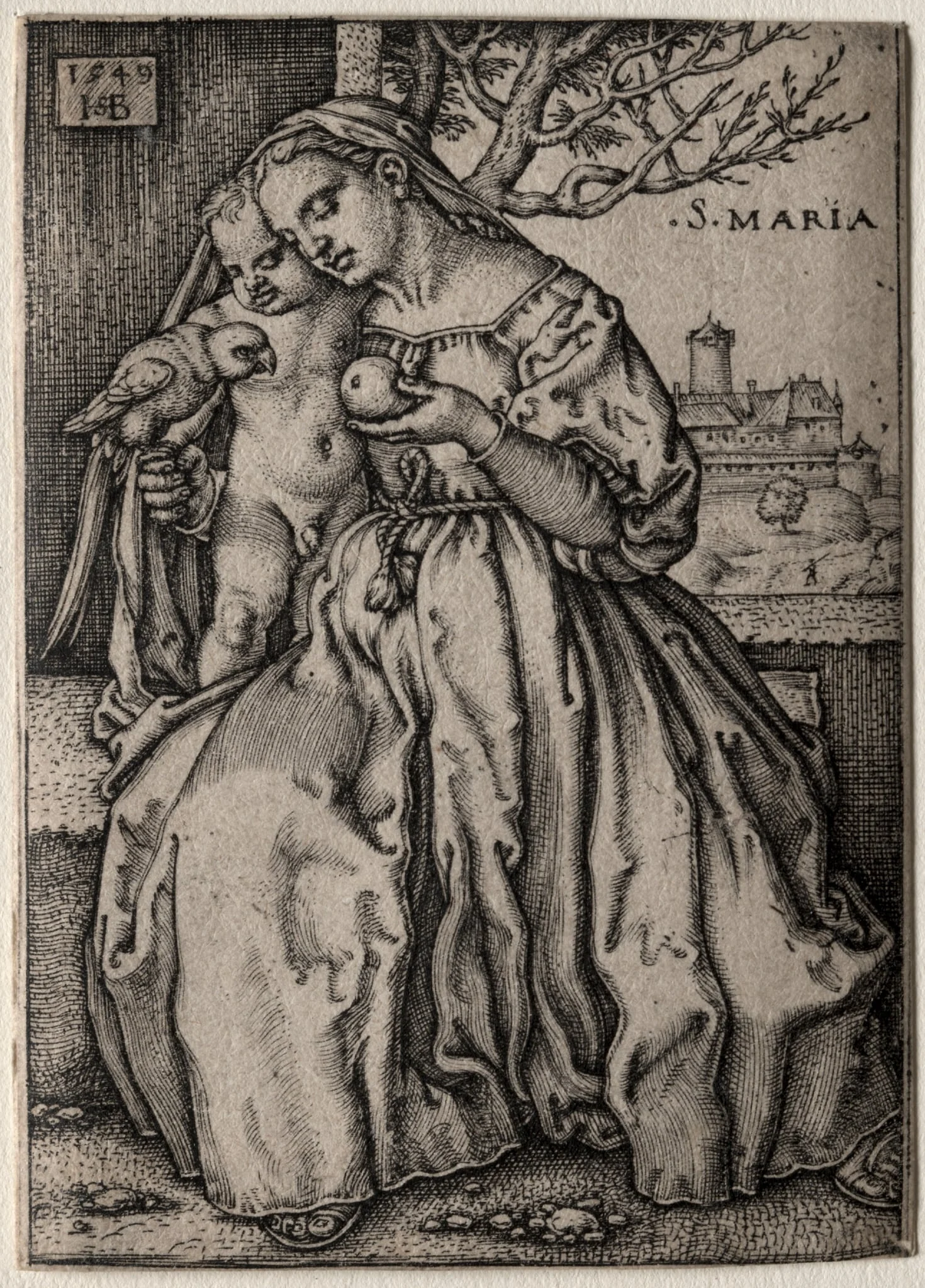Virgin with the Parrot, detail