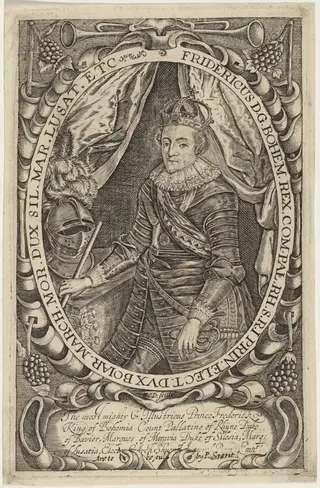 Frederick V, King of Bohemia, by Francis Delaram, ink, 1608
