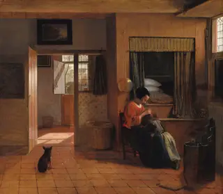A Mother's Duty, by Pieter de Hooch, oil, 1660