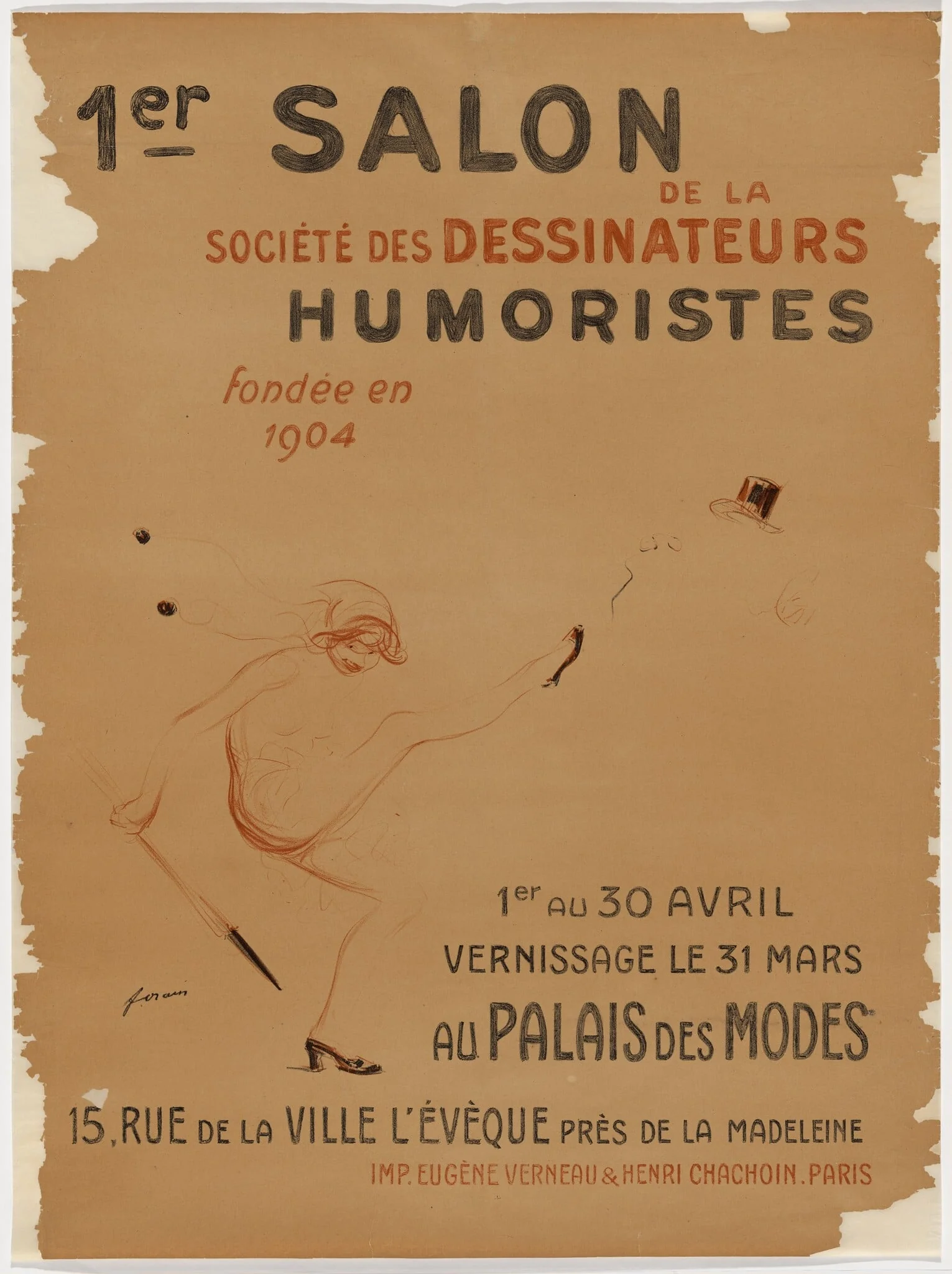 "1er Salon des Humoristes, Palais des Modes (First Exhibition of the Humorists, Palace of Style), detail