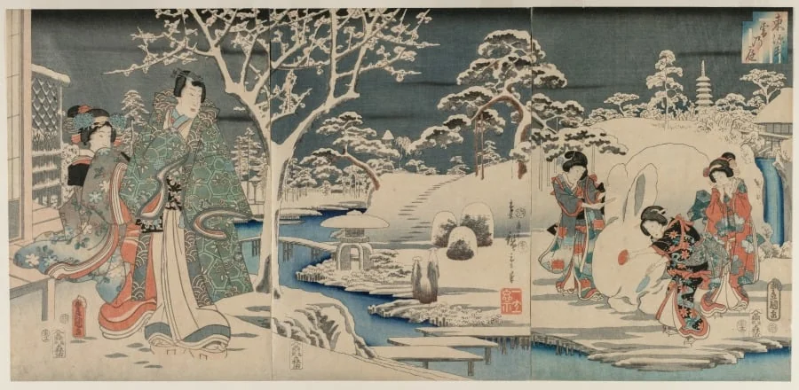 The Snowy Garden, detail