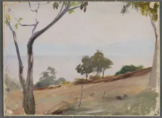 Landscape with trees. From the journey to Constantinople, by Jan Ciągliński, unspecified, 1897