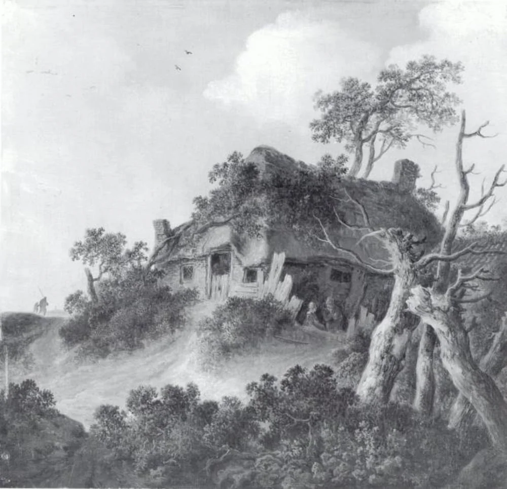 Landscape with Farm House on a Hill, detail