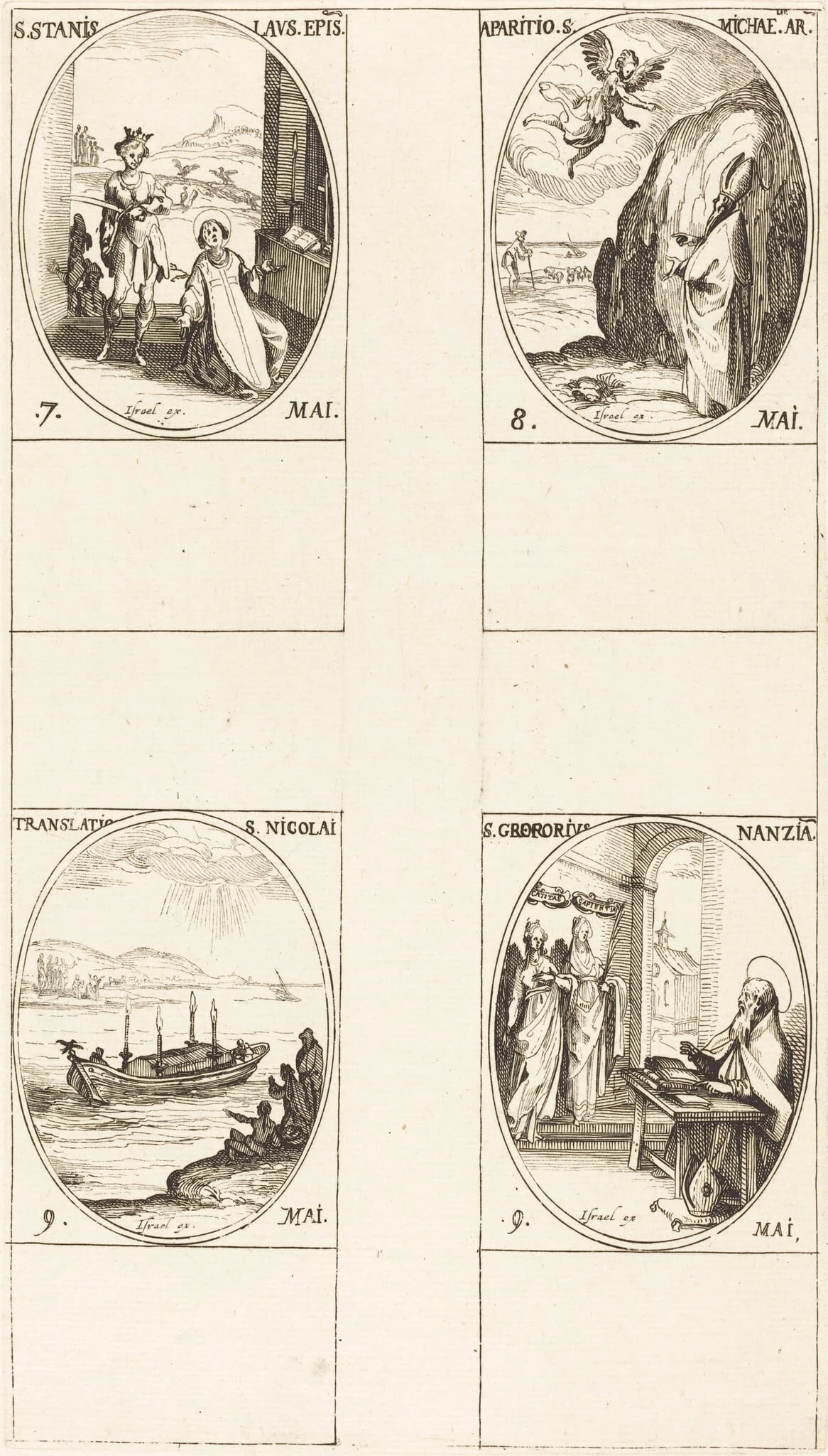 St. Stanislaus; The Apparition of St. Michael; The Translation of St. Nicholas; St. Gregory of Nazianzus, detail