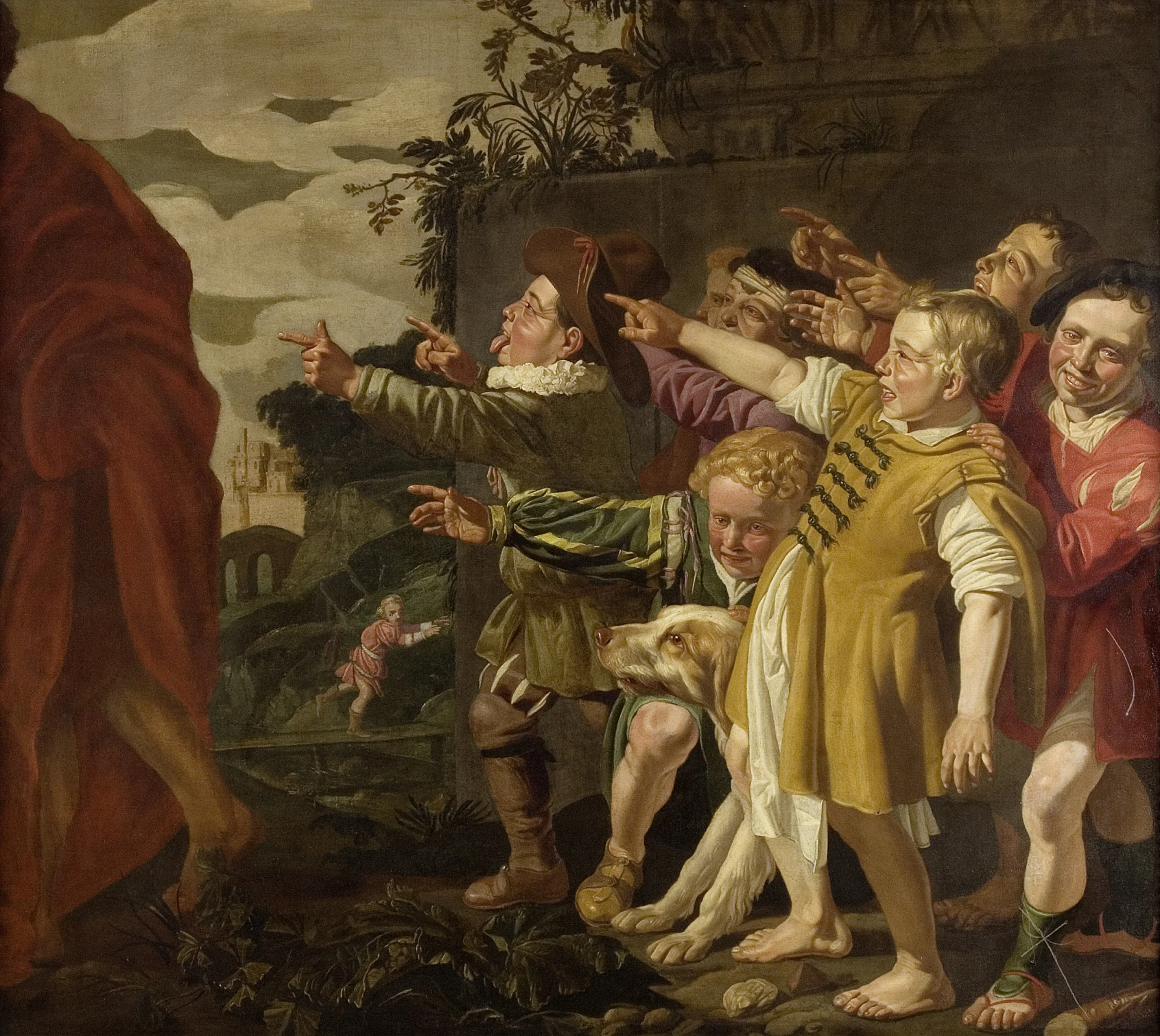 Elisha mocked by the little children, detail