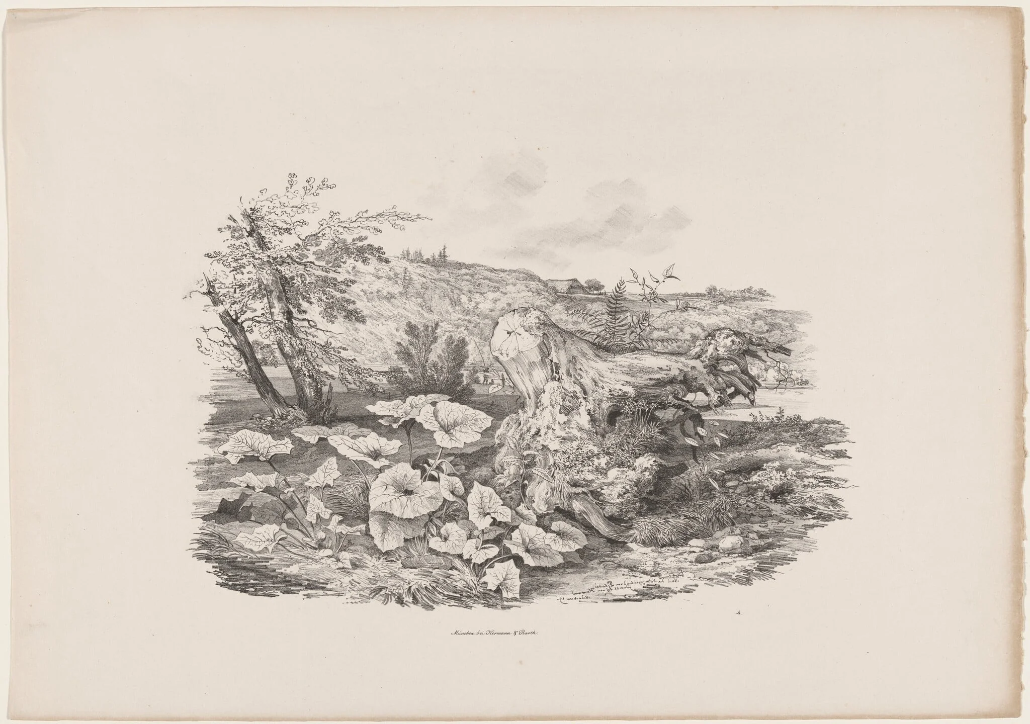 Landscape with a Tree Trunk, detail