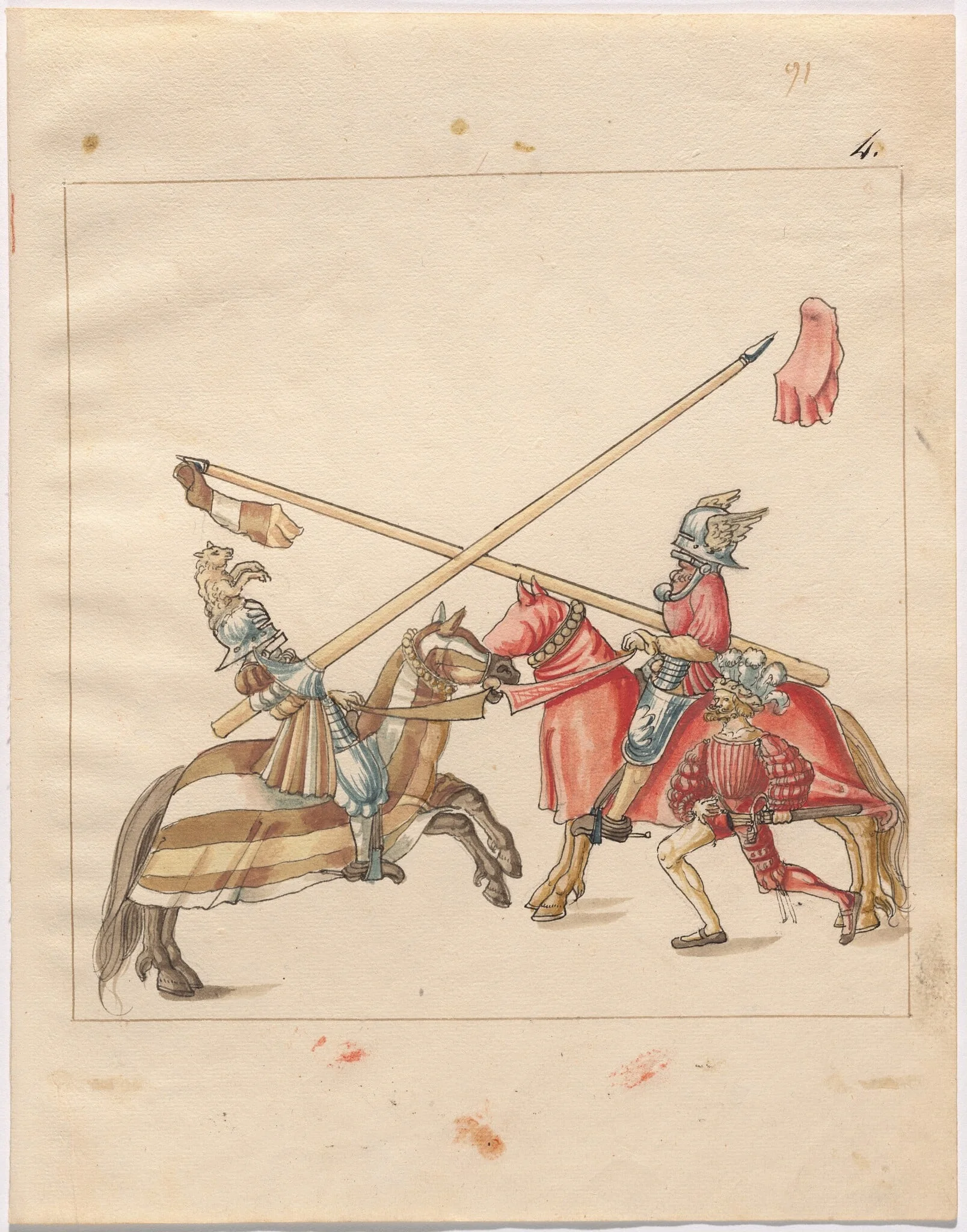 Mock Joust of War with Flying Shields and Without Bevors, detail