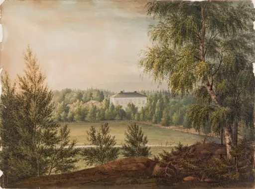 Huopalahden kartano, Hoplaks gård i Helsinge socken, by Magnus von Wright
