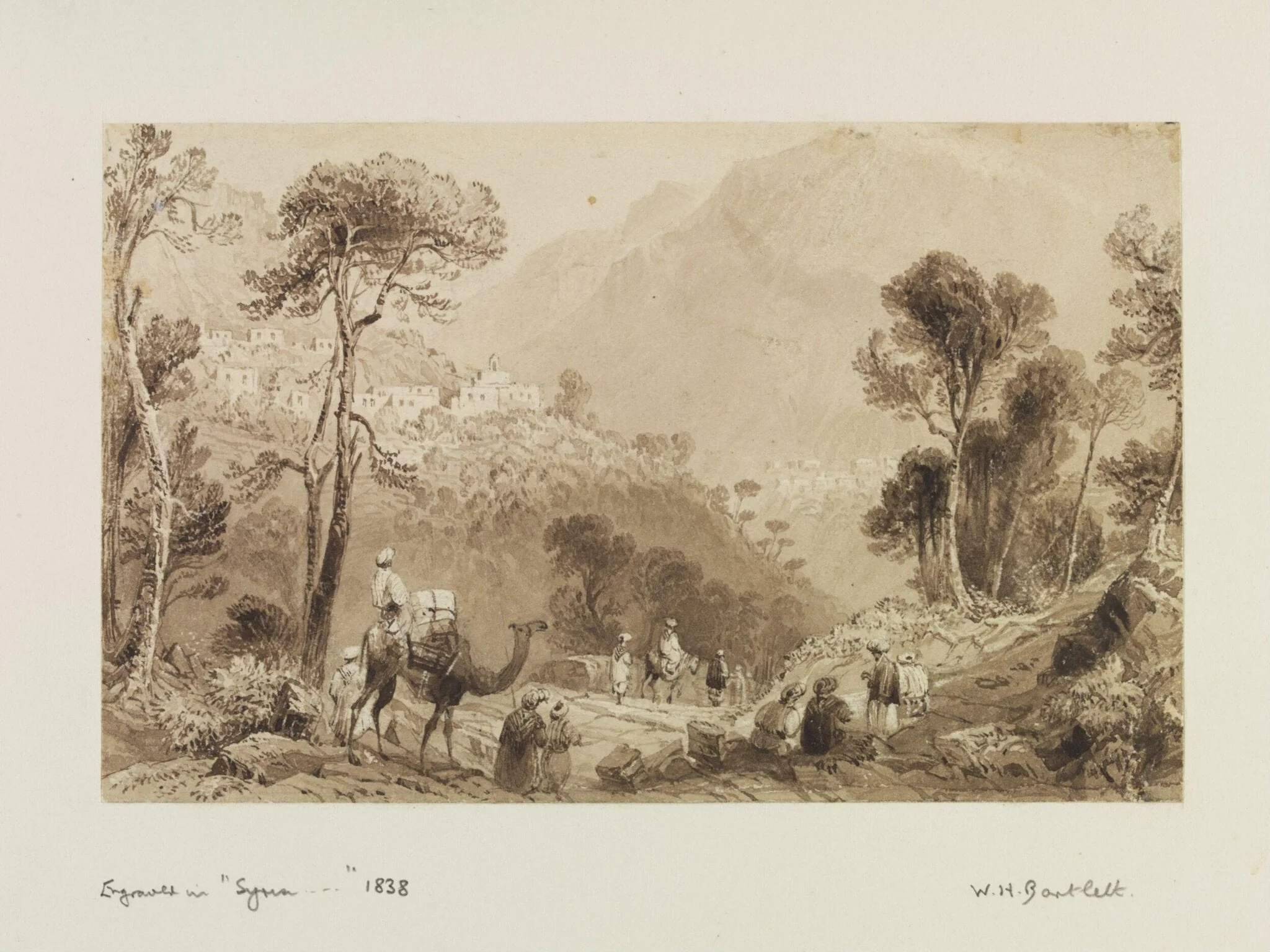 Village of Brumhanna in Mt. Lebanon, detail