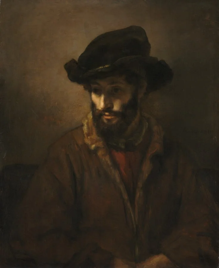 A Bearded Man Wearing a Hat, detail