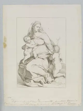Virgin and Child with St. John, by Franz Anton Erich Moritz Steinla, 1850