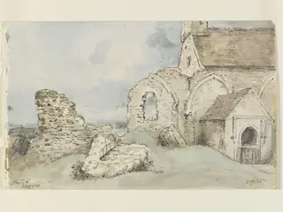 The Old Parish Church at Hove, by John Constable, watercolor, 6