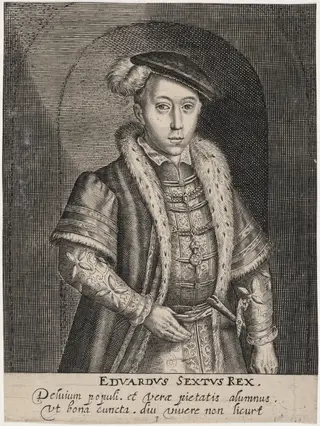 Edward VI, by Willem de Passe, ink, 1620