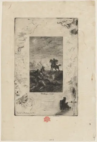 Thomas Le Hardouaye, by Félix-Hilaire Buhot, ink, 1873
