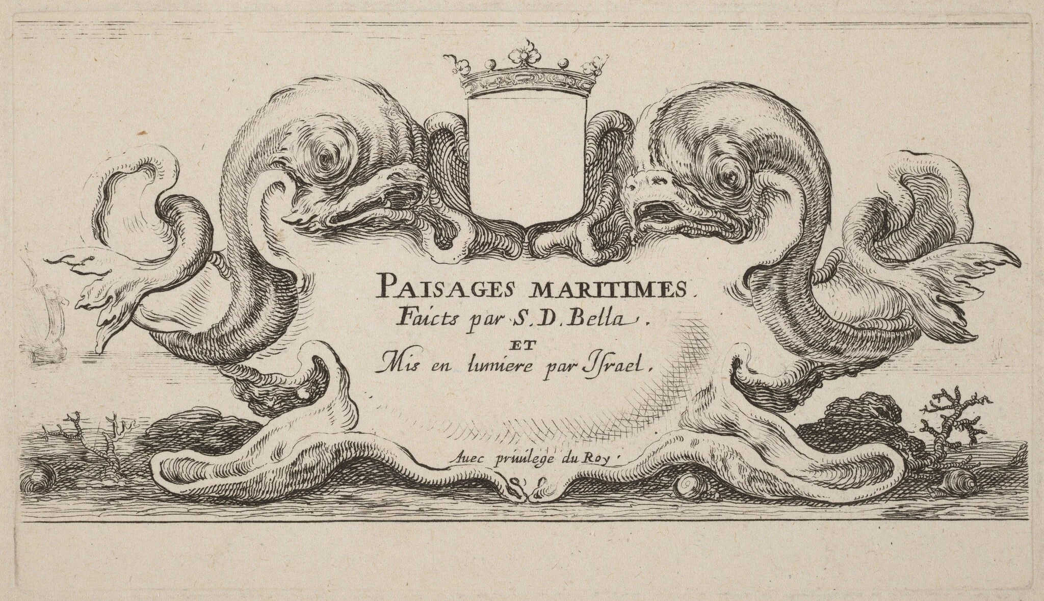 Title Page for "Paysages maritimes", detail