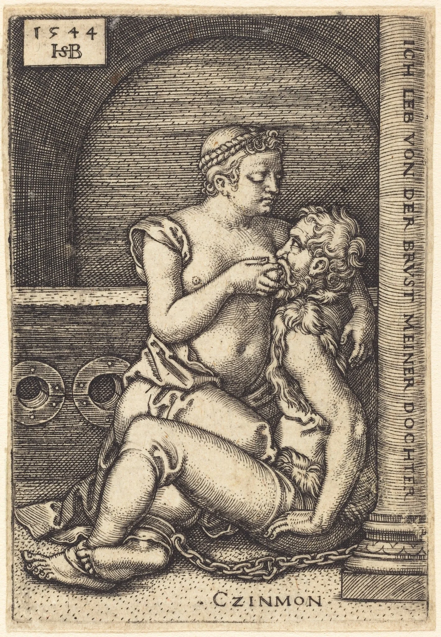 Cimon and Pero, detail
