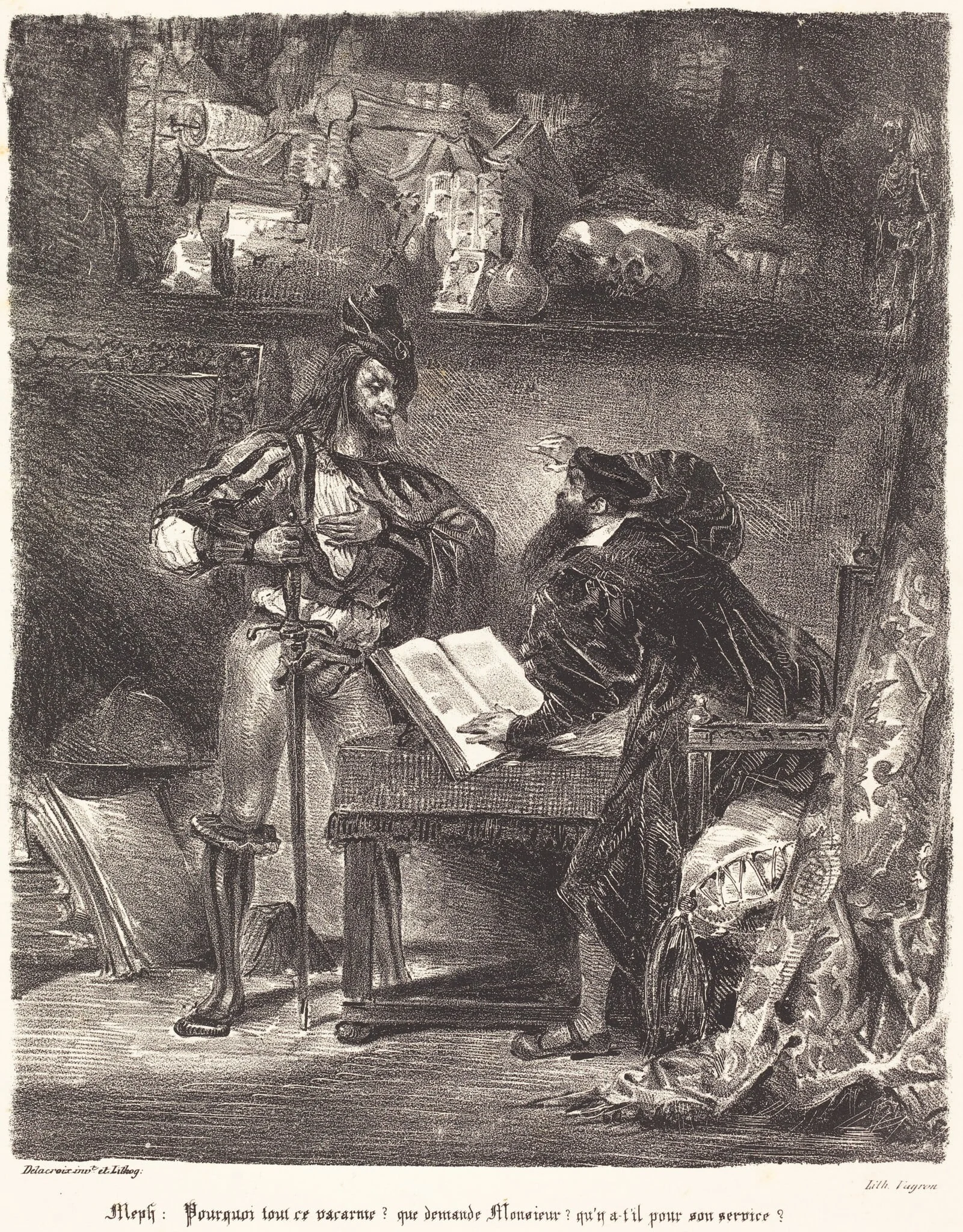 Mephisto Appears to Faust, detail