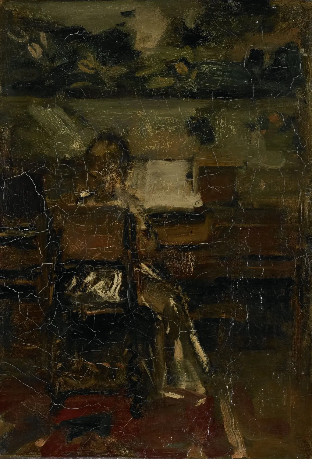 Meisje aan de piano, by Jacob Maris, oil, 1895