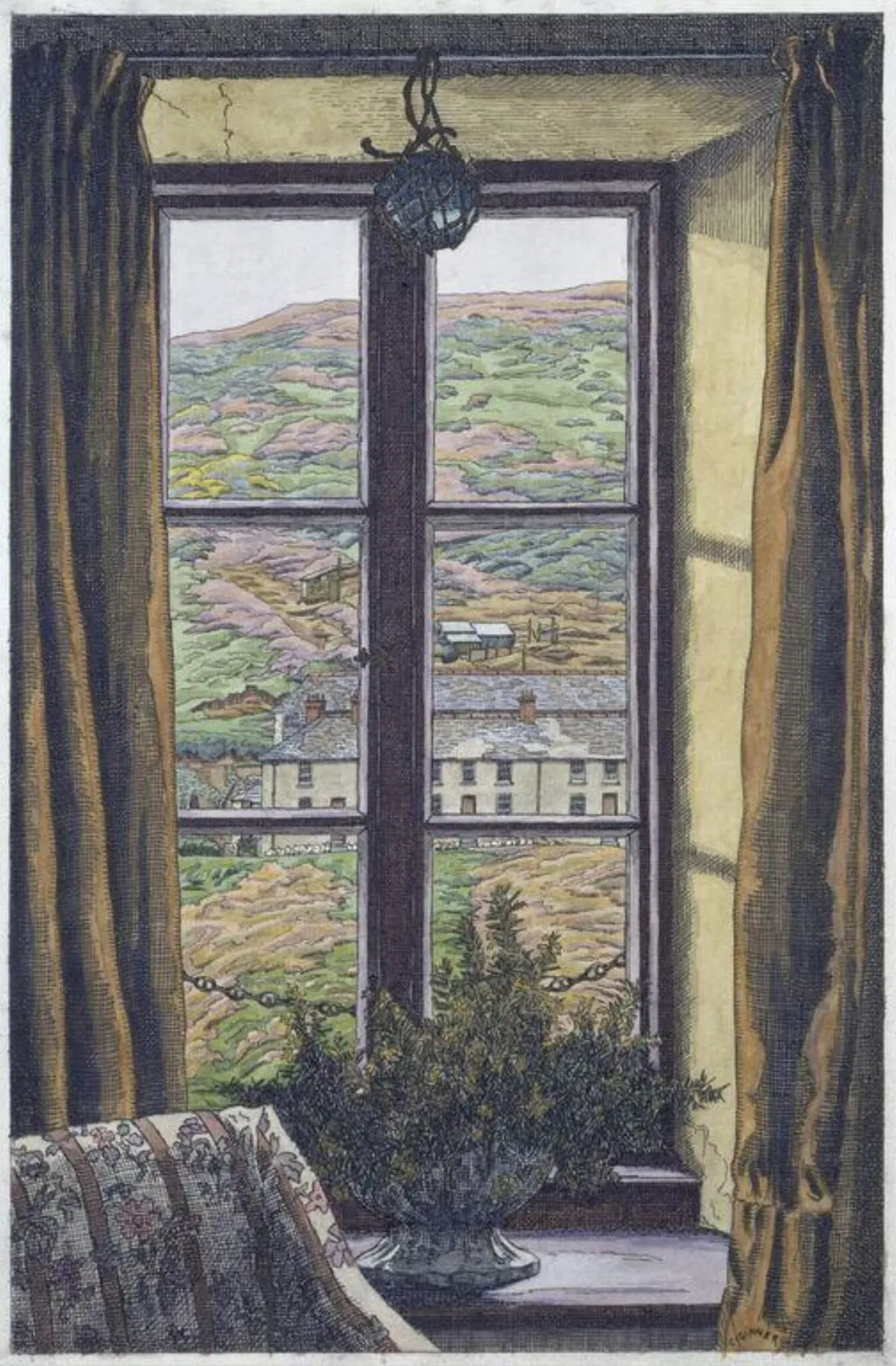 Through a Cornish Window, by Charles Ginner, watercolor, 1950