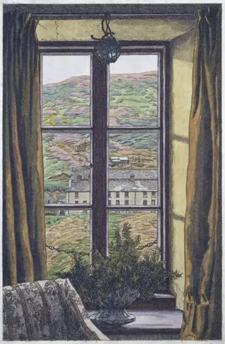 Through a Cornish Window, by Charles Ginner, watercolor, 1950