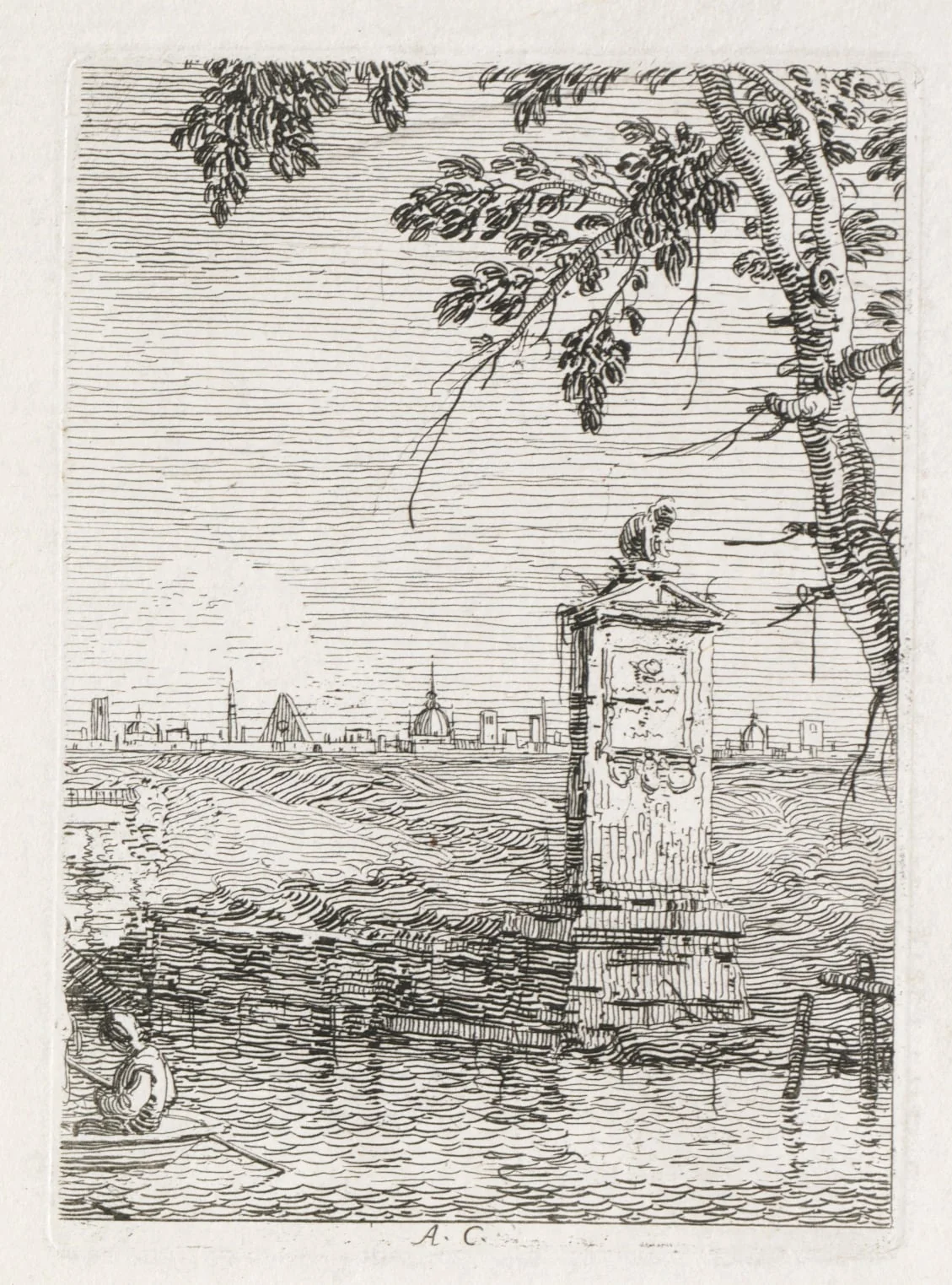 Views: The Little Monument under a Tree, detail