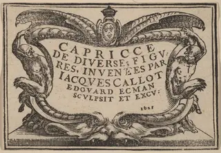 Title Page for "The Capricci", by Edouard Eckman, ink, 1621