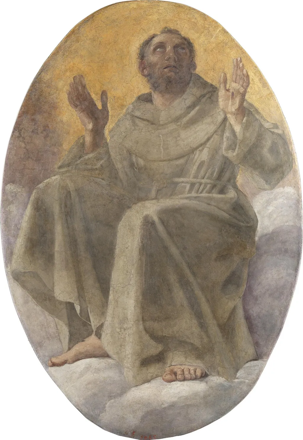 Apoteosis de San Francisco, by Annibale Carracci, fresco, 1551