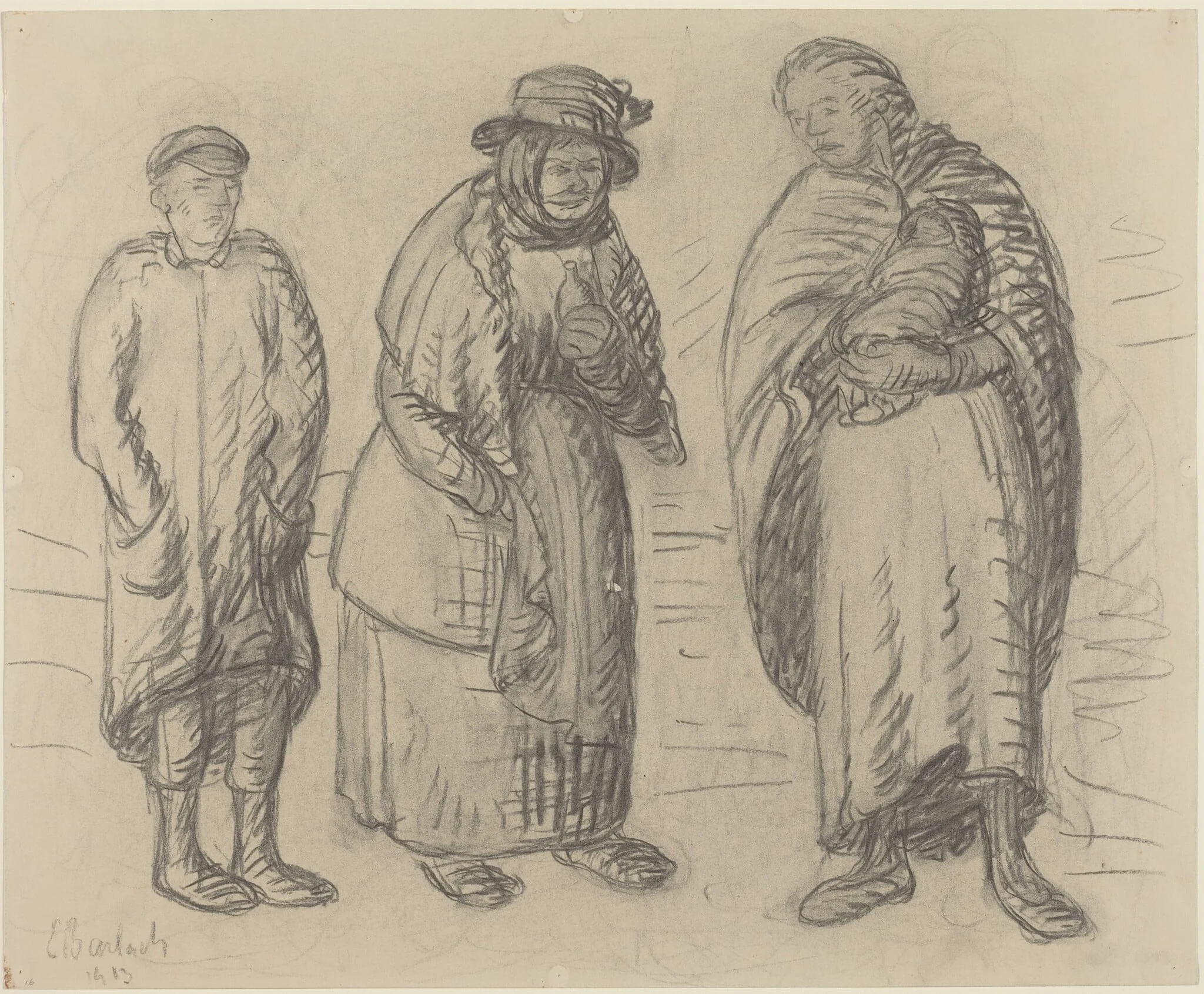 Three Figures, detail
