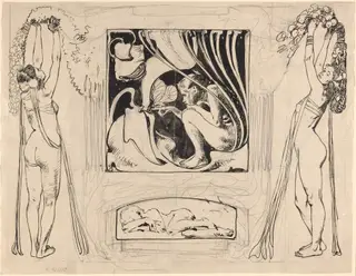 Allegory of Summer, by Koloman Moser, ink, 1896