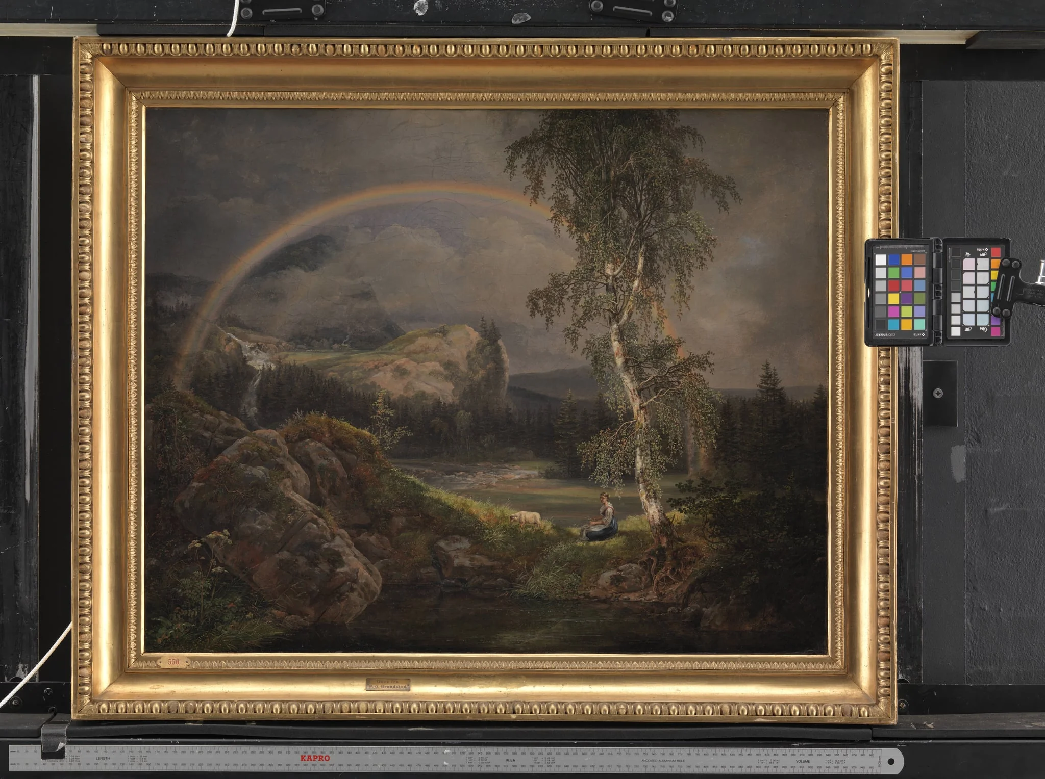 Norwegian Landscape with a Rainbow, detail