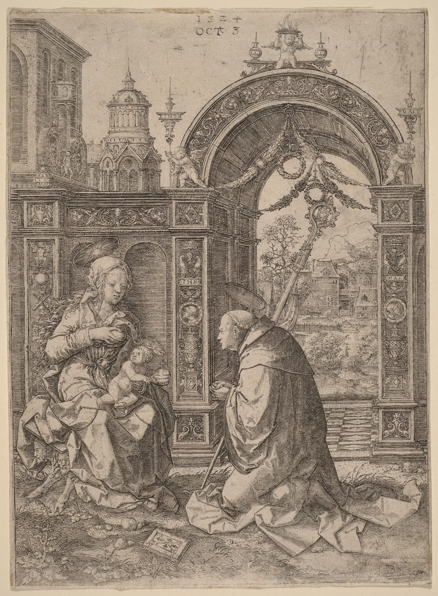 The Vision of Saint Bernard, detail