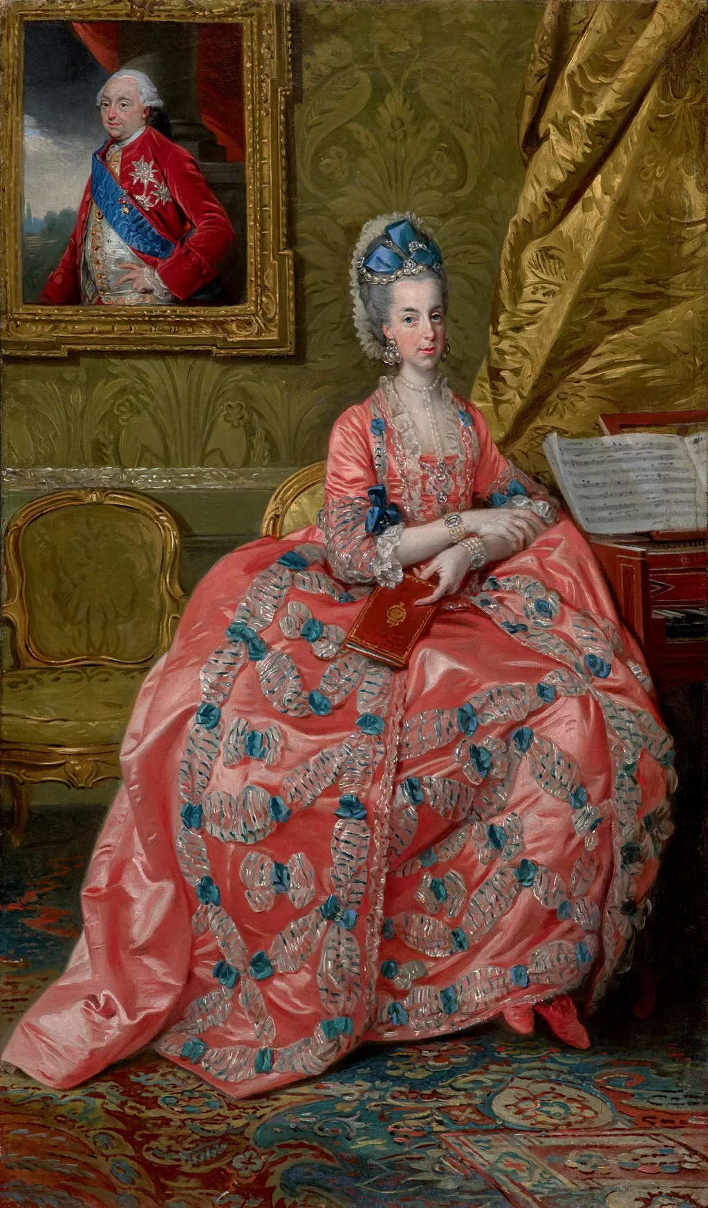 Portrait of the Archduchess Maria Amalia of Austria, Duchess of Parma, by Johann Zoffany, oil, 1790