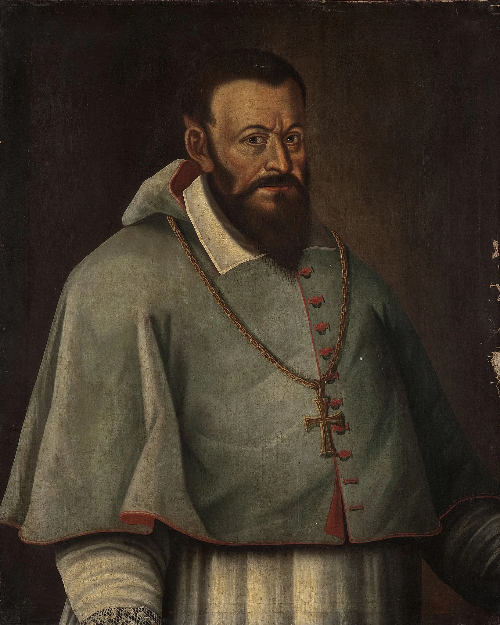 Portrait of Franciszek Krasiński (1525–1577), bishop of Kraków, detail