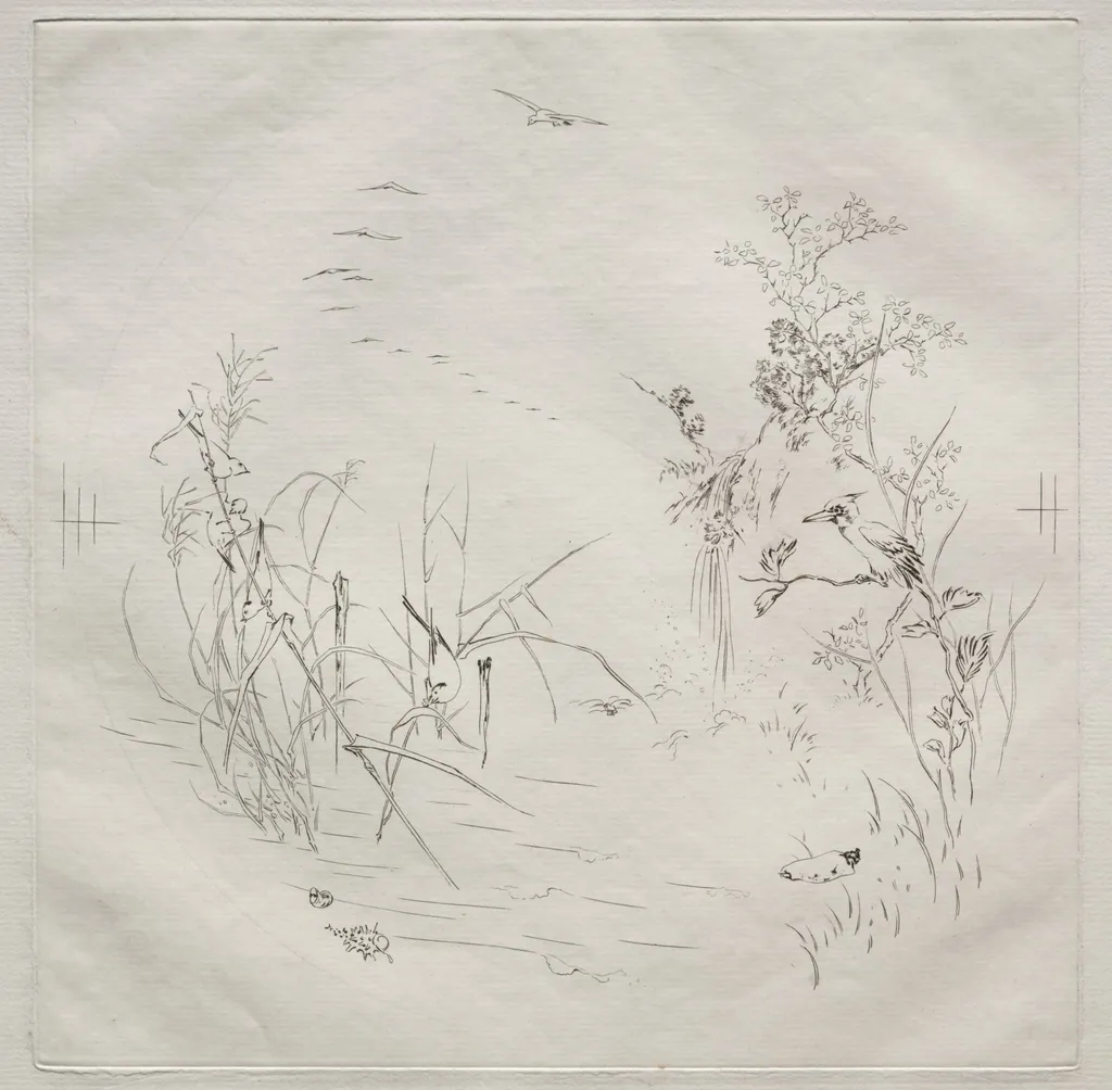 Parisian Service (Haviland service): Calm (no. 3), by Félix Bracquemond, 1875
