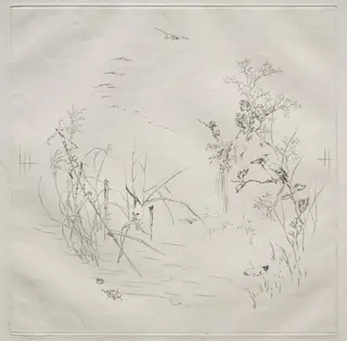 Parisian Service (Haviland service): Calm (no. 3), by Félix Bracquemond, 1875