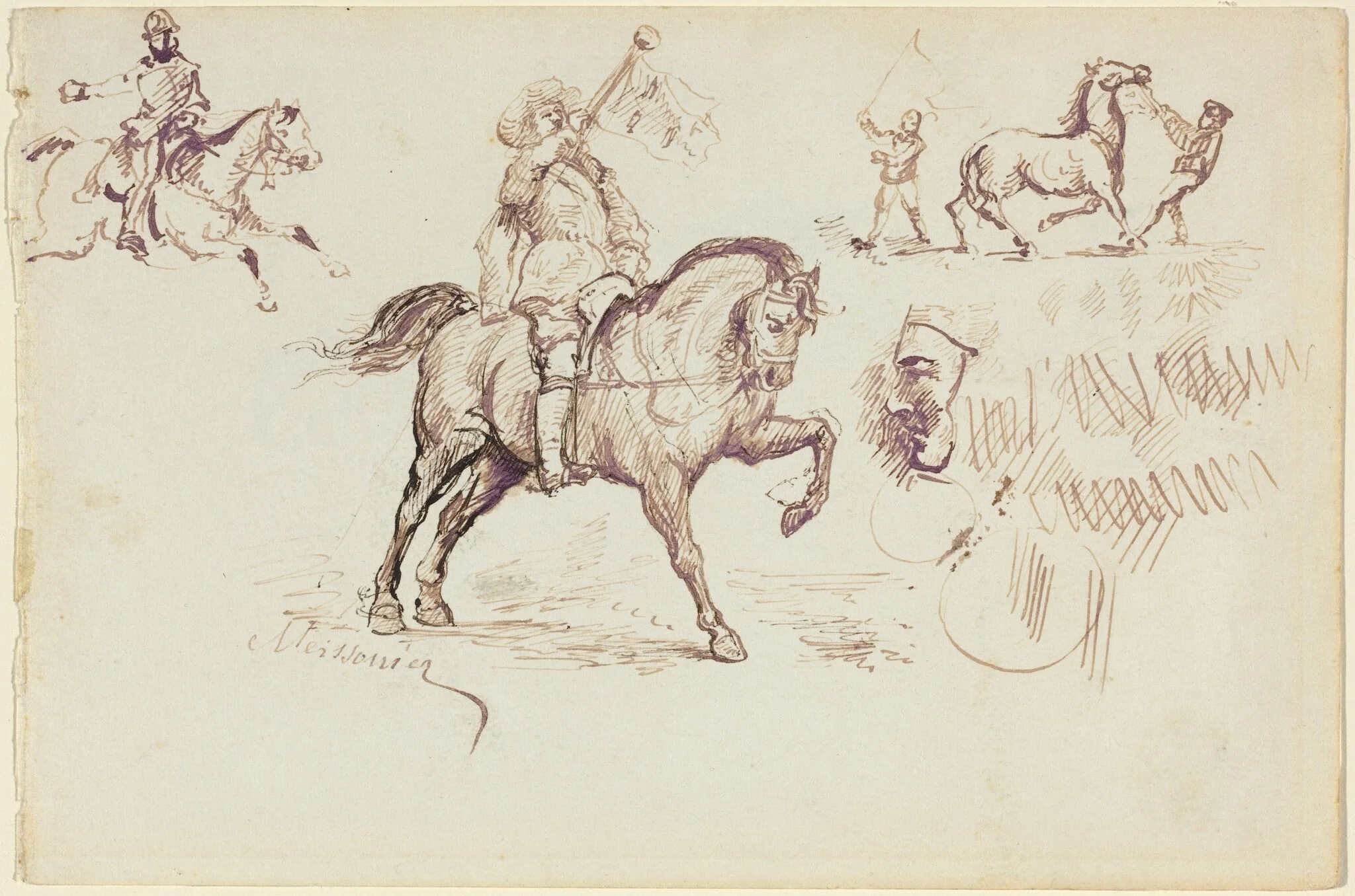 The Herald of Murcia and Other Studies (recto), detail