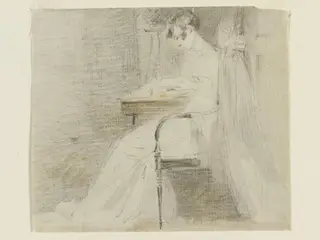 A lady seated, by John Constable, watercolor, 1805