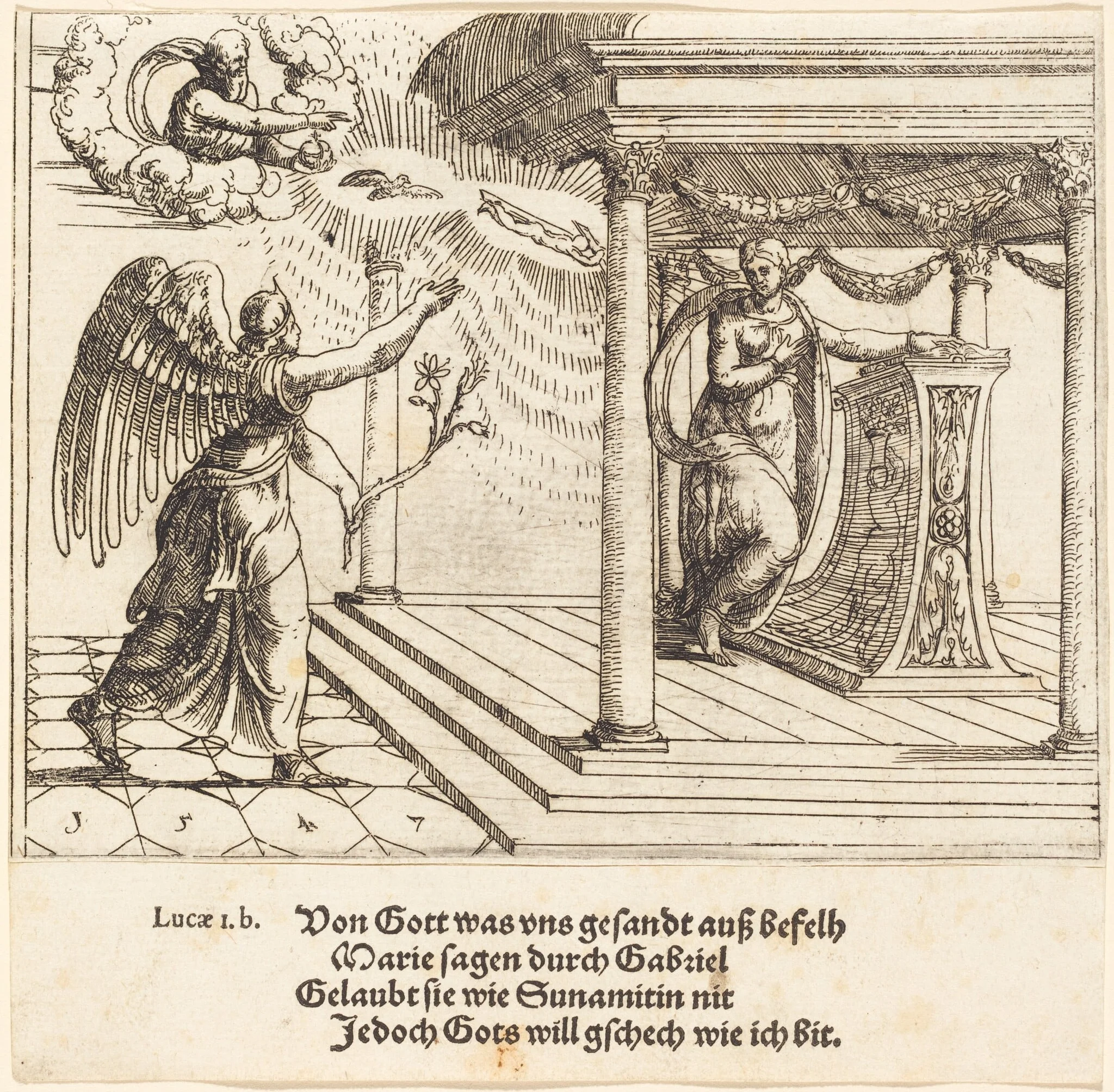 The Annunciation, detail