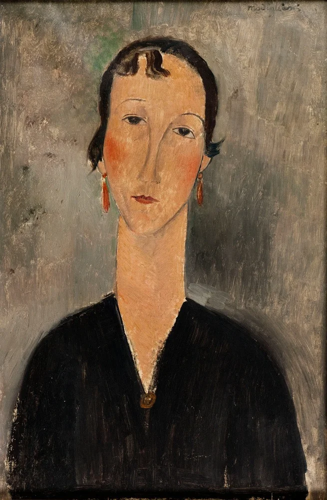 Femme aux boucles d'oreilles, detail