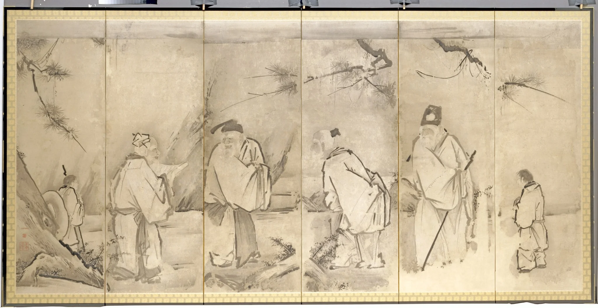 Four Elders of Mt. Shang, detail