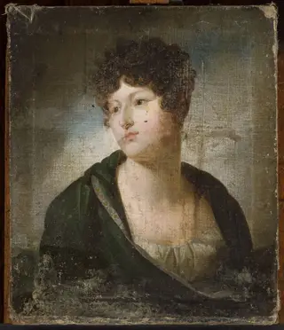 Portrait of Wiktoria née Potocka 1.v. Choiseul Gouffier 2.v. wife of general Bakhmatiev, by Jan Rustem, oil, 1807