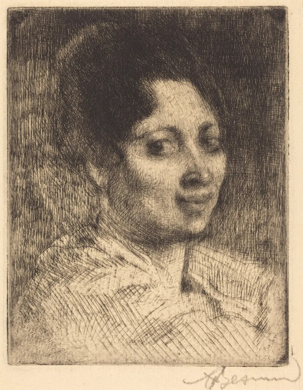 Peppina, by Albert Besnard, ink, 1919