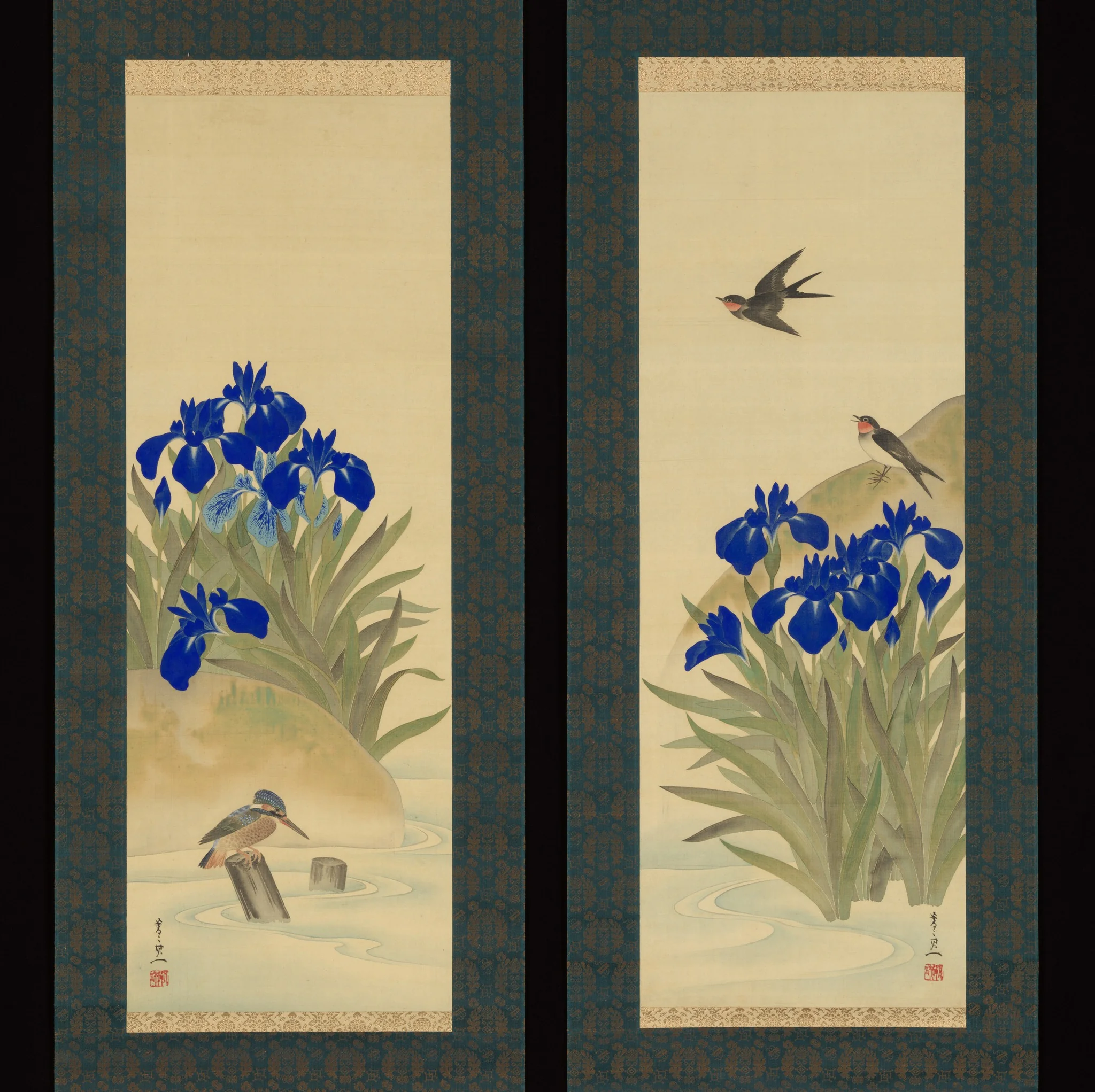 Irises, detail
