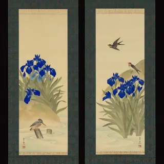 Irises, by Suzuki Kiitsu, unspecified, 1855