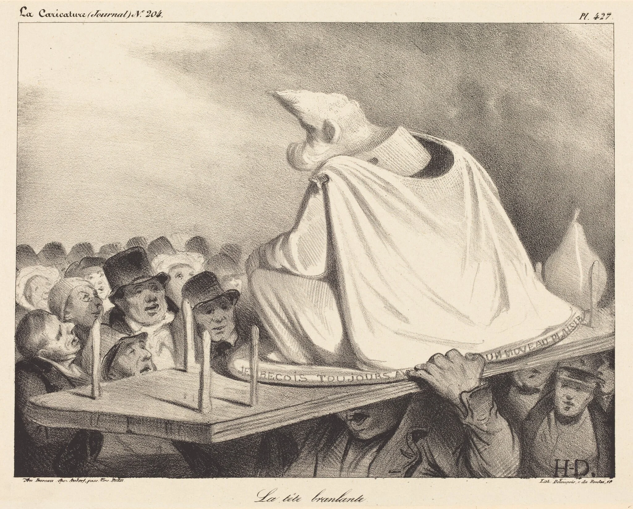 La tête branlante, detail