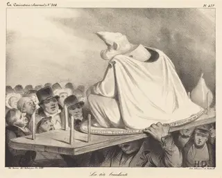 La tête branlante, by Honoré Daumier, ink, 1834