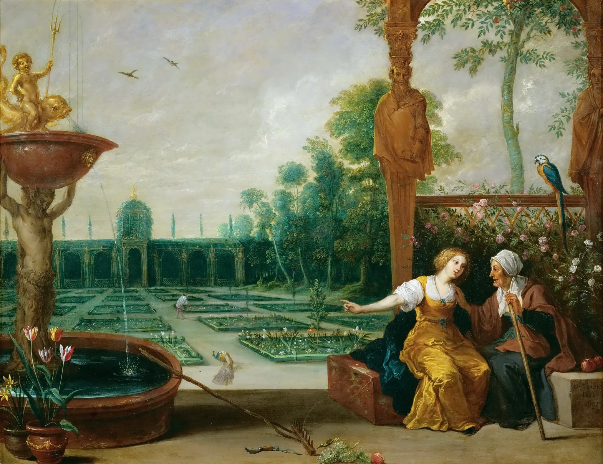 Vertumnus and Pomona, detail